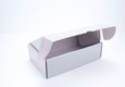 Caja con solapas rectangular abierta - Cartón blanco