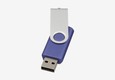 Memoria USB abierta en azul básica