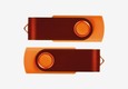 Memoria USB metálica naranja 2 caras