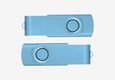 Memoria USB metálica azul claro 