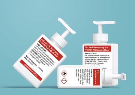 Etiqueta gel de manos - Farmacia- Papel de aspecto natural anti-manchas