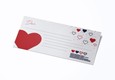 Tarjeta de invitación de papel texturizado San Valentín