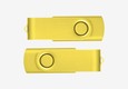 Memoria USB metálica amarilla 