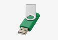 Memoria USB verde abierta
